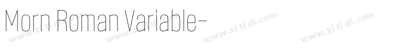 Morn Roman Variable字体转换